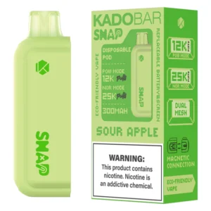 Kado Bar Snap 5% 25K Disposable Pod - Sour Apple (Addon Battery Not Included)