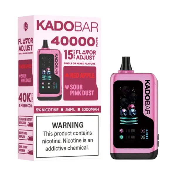 Red Apple Sour Pink Dust Kado Bar Flavor Adjust 40k