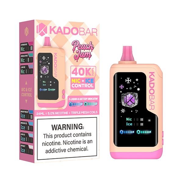 Peach Jam Kado Bar NI40K Ice+Nic Control Vape 1 Peach Jam Kado Bar NI40K Ice+Nic Control