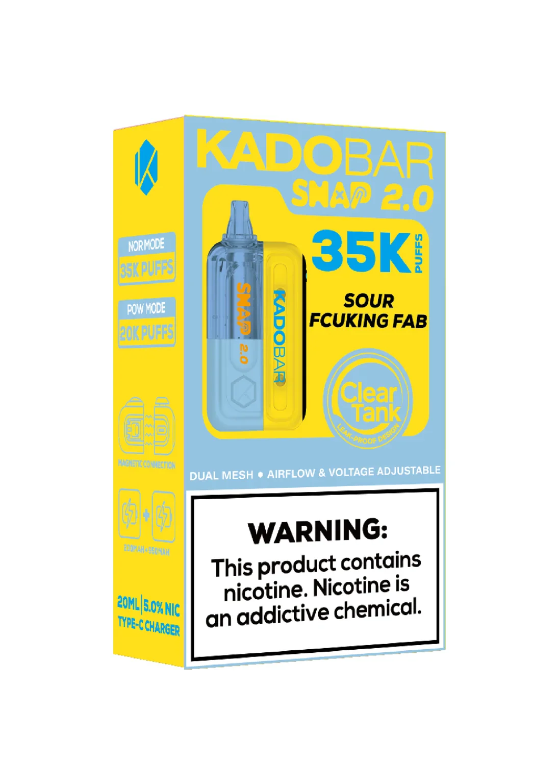Sour Fcuking Fab Kado Bar Snap 2.0 35K Disposable Kit 1 Sour Fcuking Fab Kado Bar Snap 2 35K