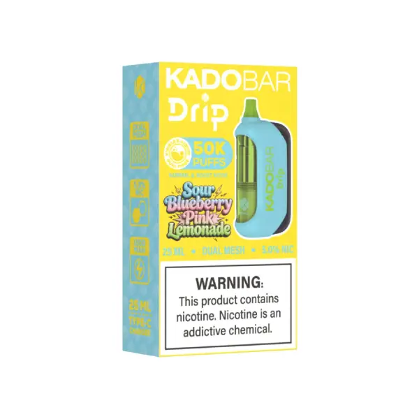 Sour Blueberry Pink Lemonade-Kado Bar Drip 50K Disposable Vape 1 Sour Blueberry Pink Lemonade Kado Bar Drip